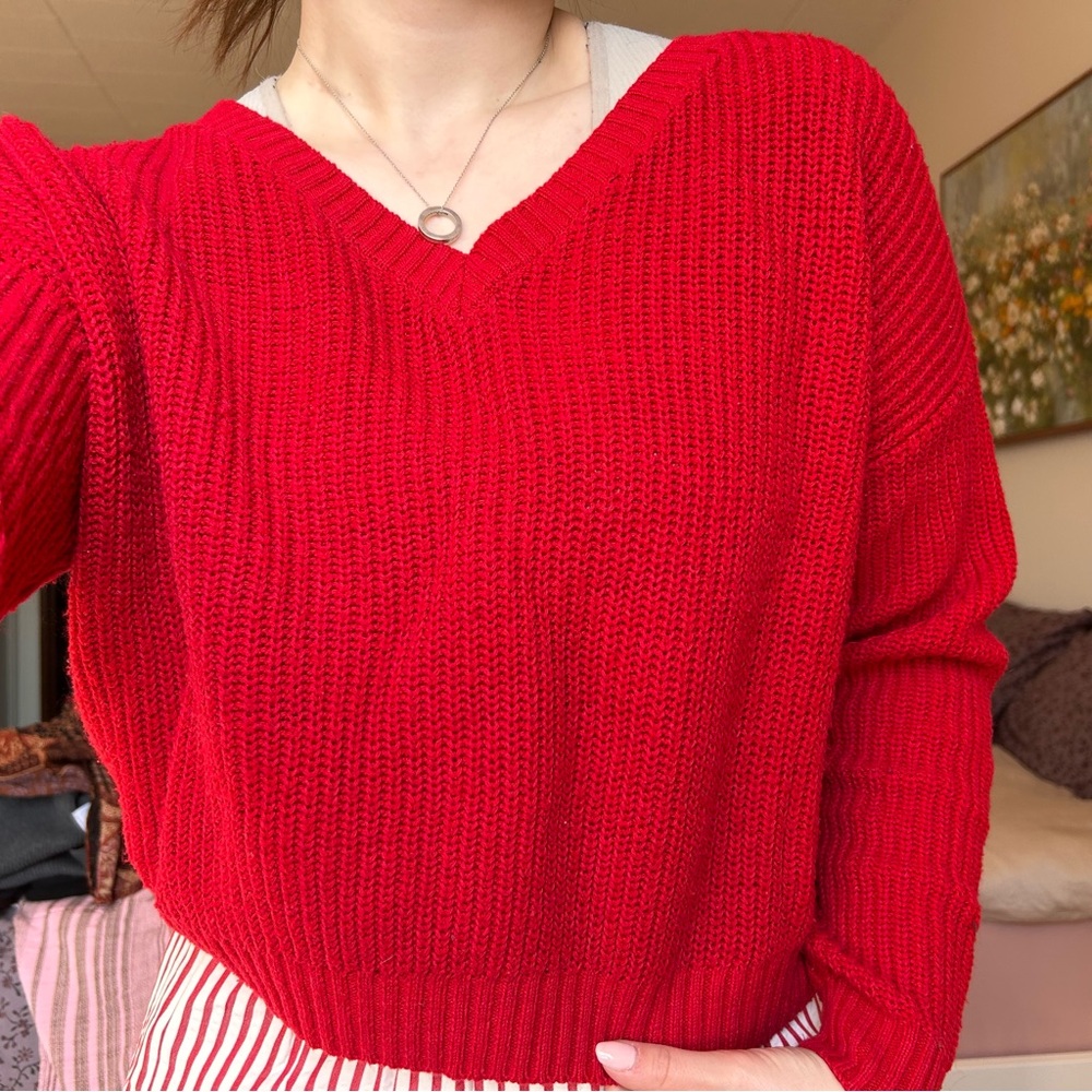 Red sweater